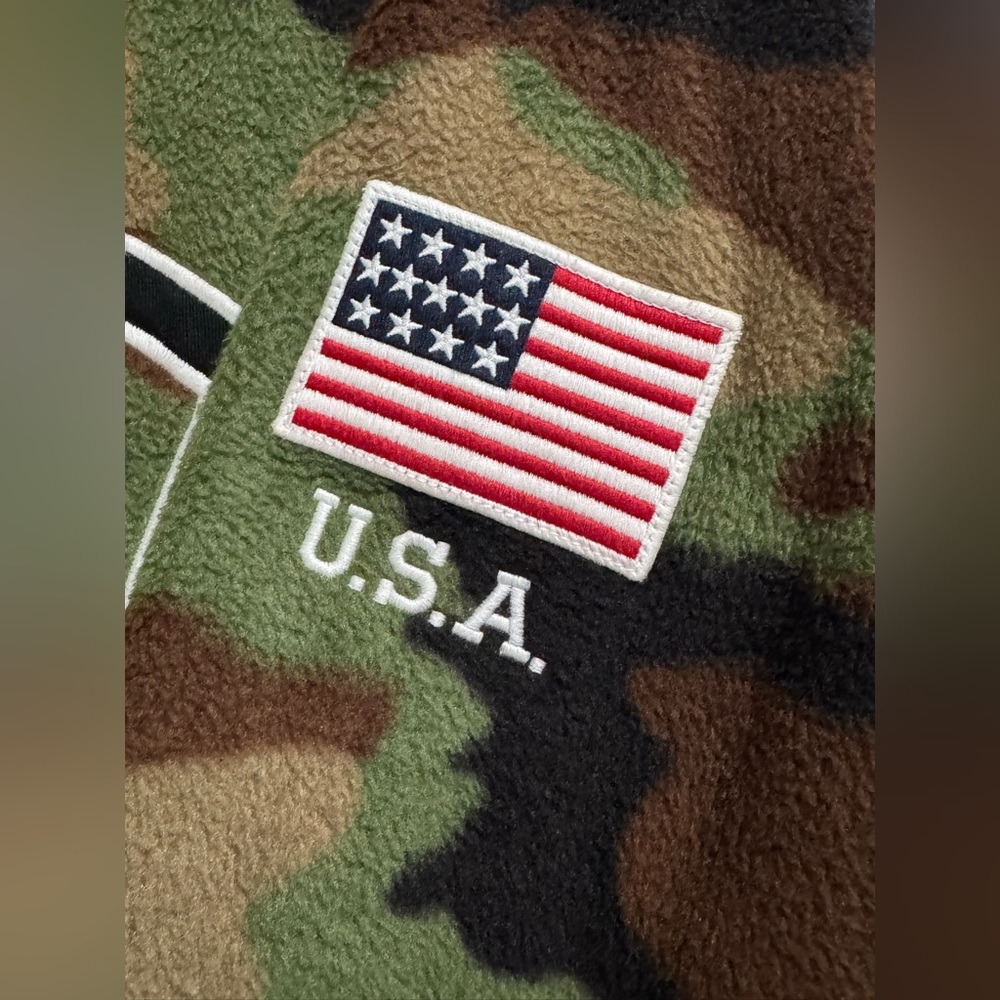 Camo Polo Quarter Zip - Picture 2 of 5